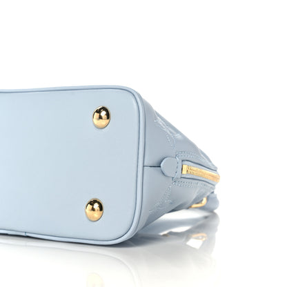 Louis Vuitton Calfskin Bubblegram Alma BB Ice Blue 9 of 11