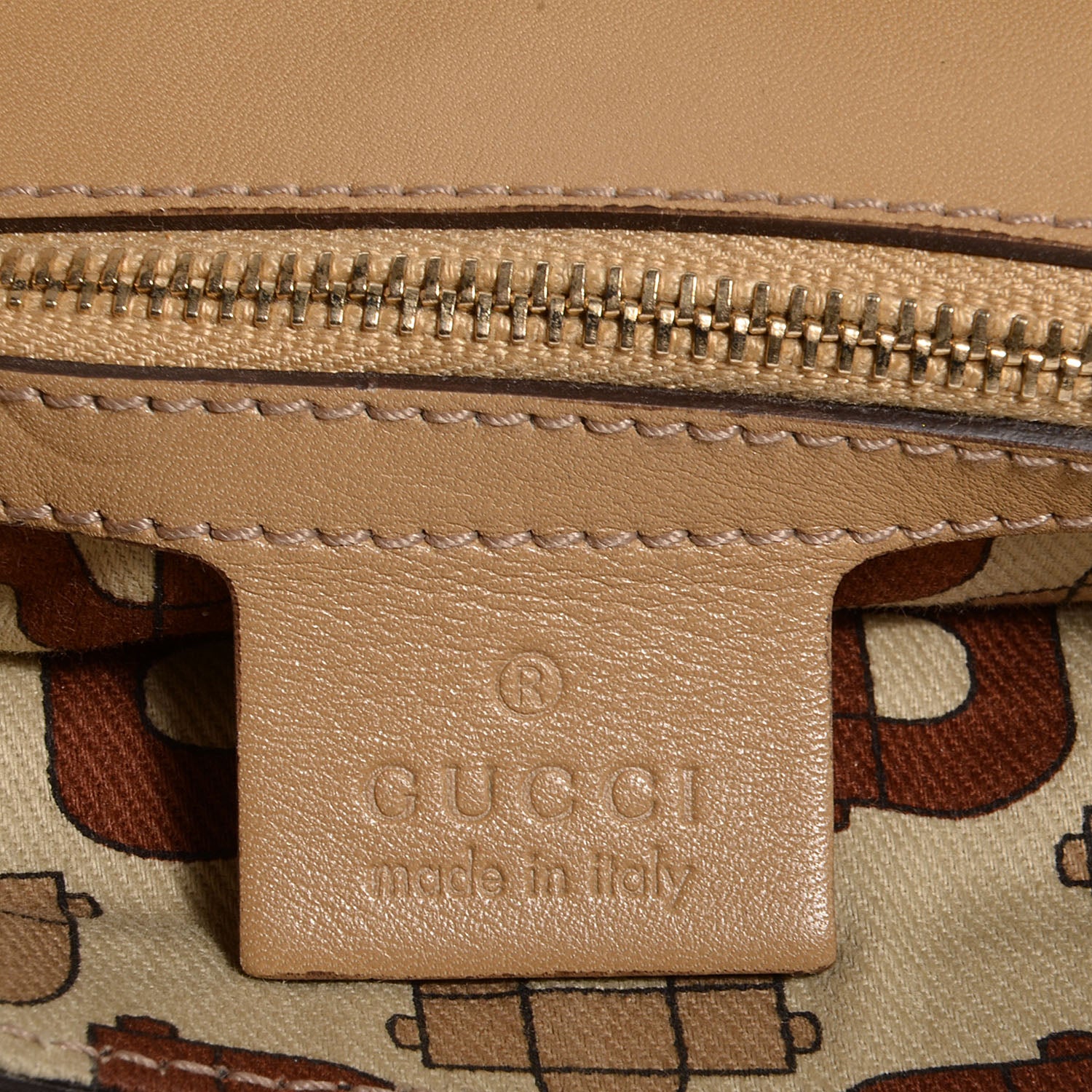 Gucci Guccissima Britt Tassel Shoulder Bag Beige 6 of 7