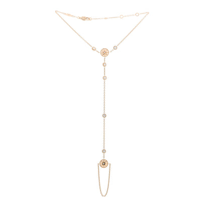 Christian Dior 18K Yellow Gold Diamond Mother of Pearl Rose Des Vents Hand Jewel Bracelet 3 of 6