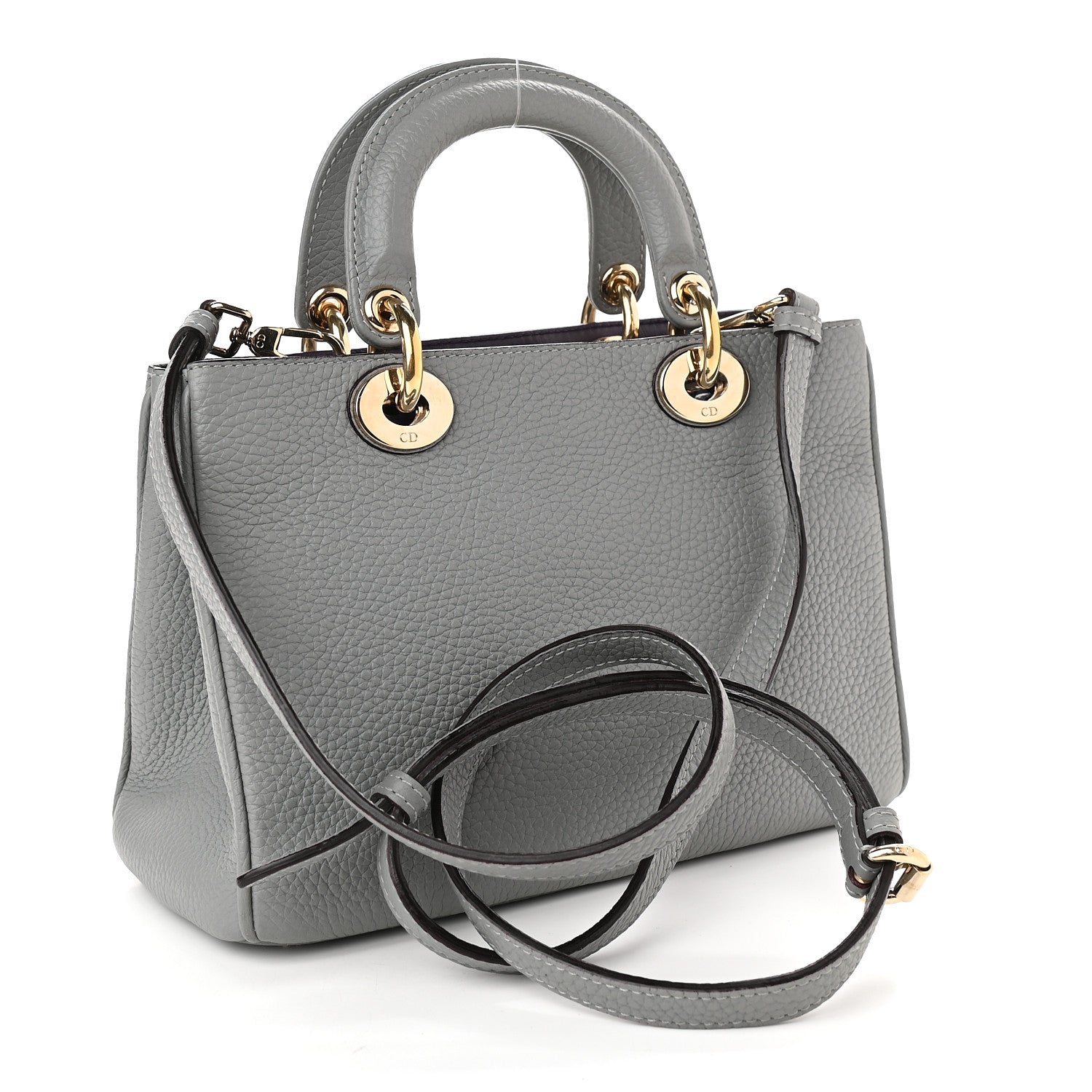 Christian Dior Calfskin Mini Diorissimo Tote Gris 3 of 11