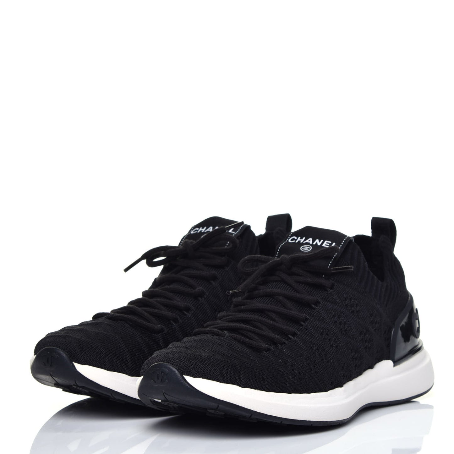 Fabric Logo Sneakers 39 Black