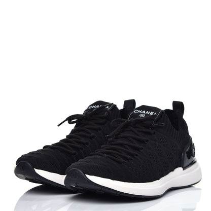 Chanel Fabric Logo Sneakers 39 Black 3 of 8