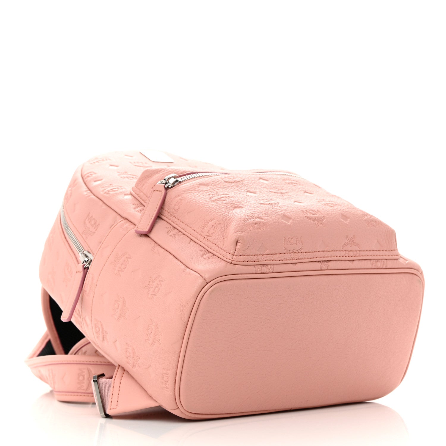 MCM Calfskin Ottomar Monogram Small Backpack Pink 4 of 14