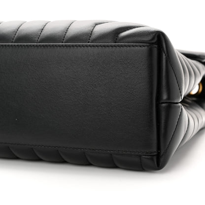 Saint Laurent Calfskin Y Quilted Monogram Medium Loulou Chain Satchel Black 10 of 14