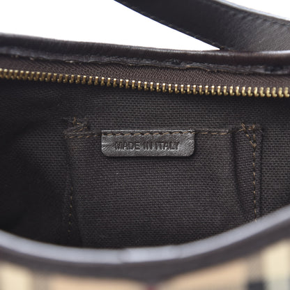 Burberry Haymarket Check Small Shoulder Bag Chocolate 7 of 13