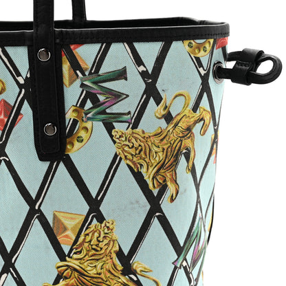 MCM Visetos Medium Project Reversible Shopper Tote Black 19 of 20