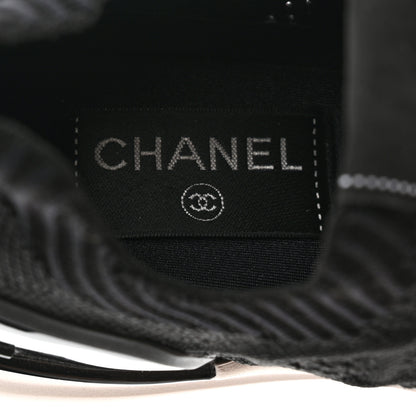 Chanel Fabric Logo Sneakers 38 Black 6 of 9