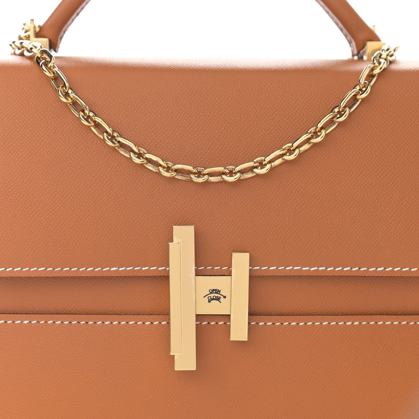 Epsom Cinhetic Boxy Top Handle Bag Gold