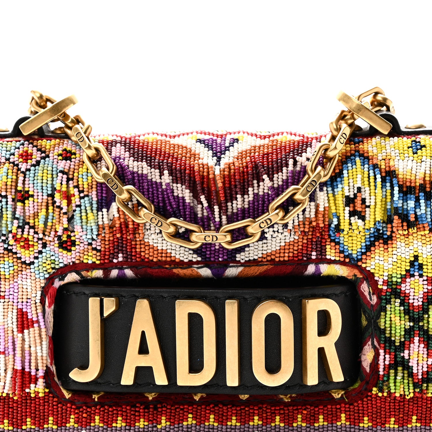 Christian Dior Lambskin Beaded Mini J'Adior Chain Flap Bag Multicolor 7 of 9