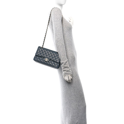 Chanel Caviar Quilted Medium Double Flap Dark Grey 2 of 10