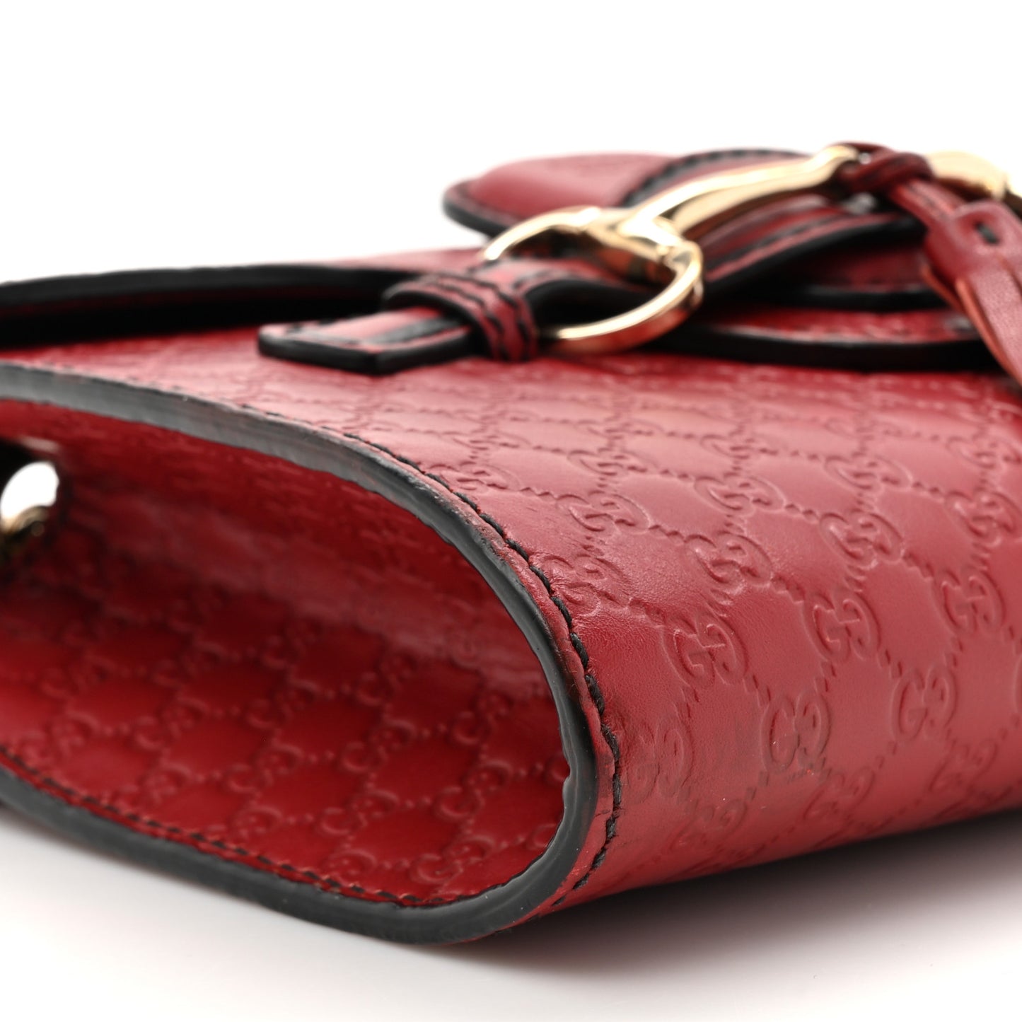 Soft Microguccissima Mini Emily Chain Shoulder Bag Rosso