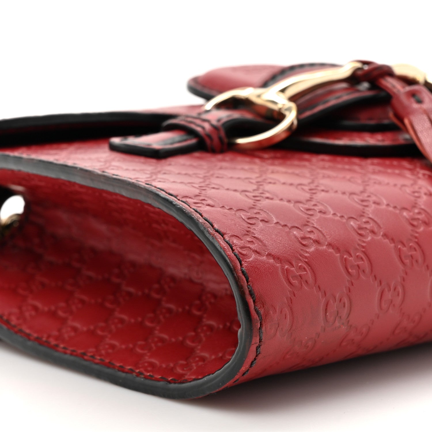 Gucci Soft Microguccissima Mini Emily Chain Shoulder Bag Rosso 9 of 17