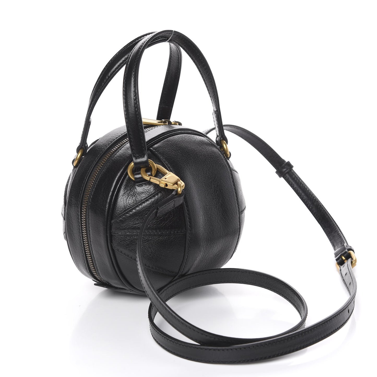 Piuma Lux Energy Mini Tifosa Basketball Shaped Shoulder Bag Black