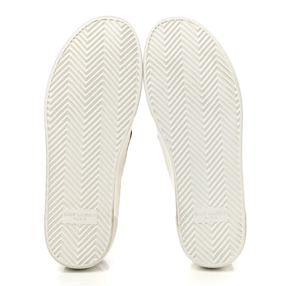 Saint Laurent Canvas Zebra Print Mens Venice Slip On Sneakers 39 Black White 5 of 8