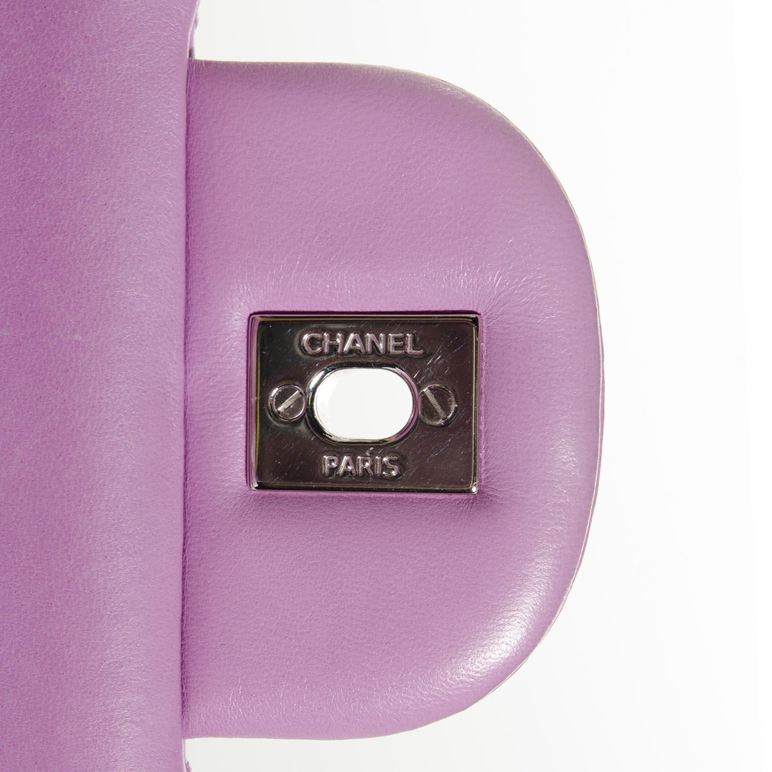 Chanel Lambskin Quilted Jumbo Double Flap Purple 6 of 8