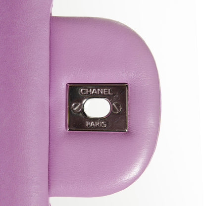 Chanel Lambskin Quilted Jumbo Double Flap Purple 6 of 8