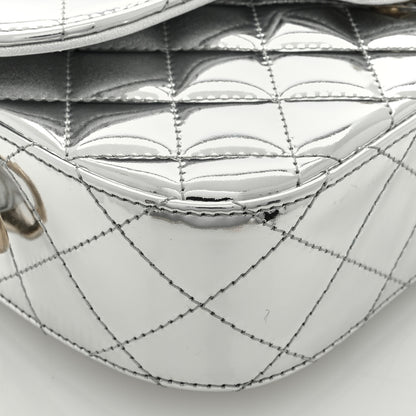 Chanel Mirror Calfskin Metallic Calfskin Medium Hollywood Boulevard Flap With Star Coin Purse Silvery 9 of 11