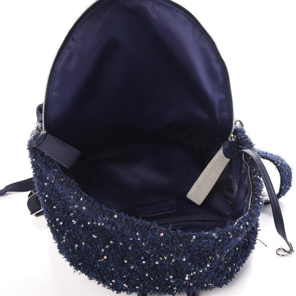 Chanel Tweed Nylon Quilted Astronaut Essentials Backpack Navy 5 of 7