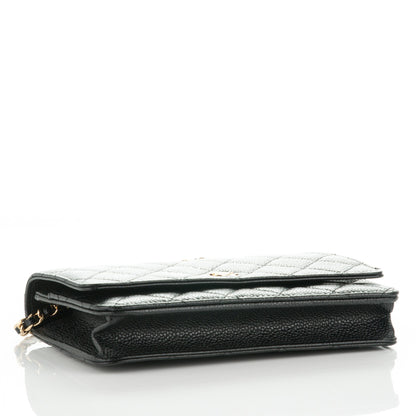 Chanel Caviar Quilted Wallet On Chain WOC Black 4 of 8
