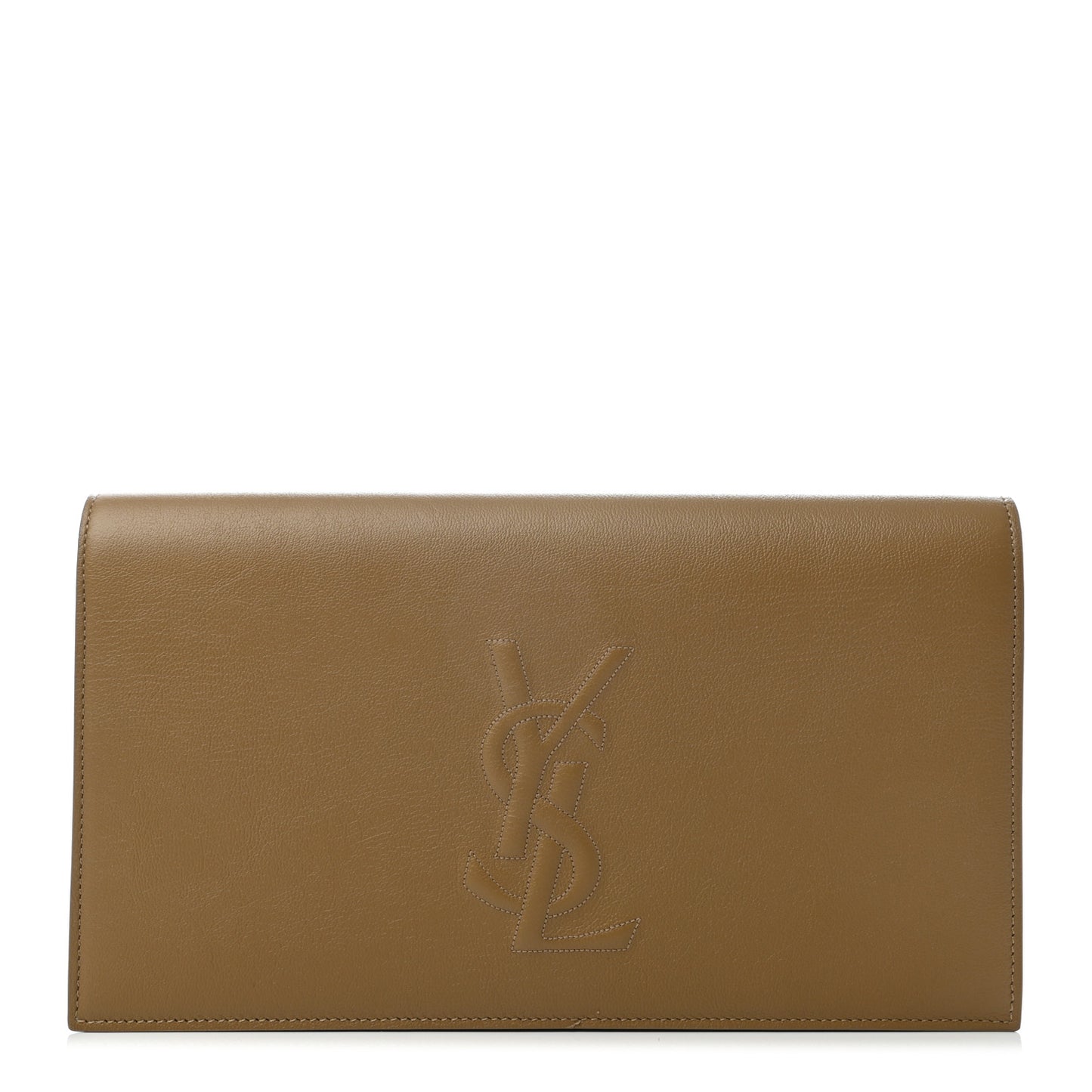 Calfskin Monogram Large Belle De Jour Clutch Beige