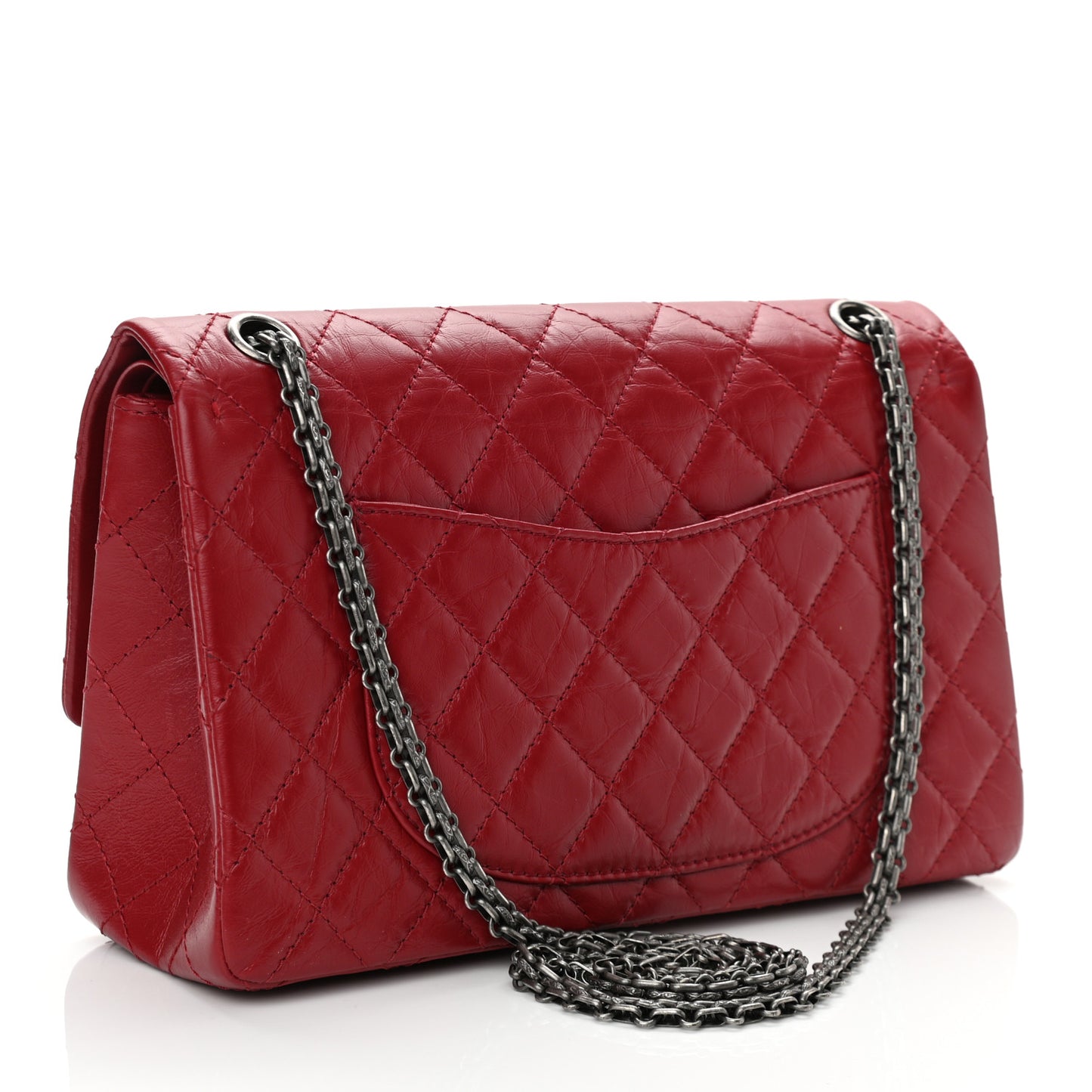 Aged Calfskin Quilted 2.55 Reissue 226 Flap Dark Red