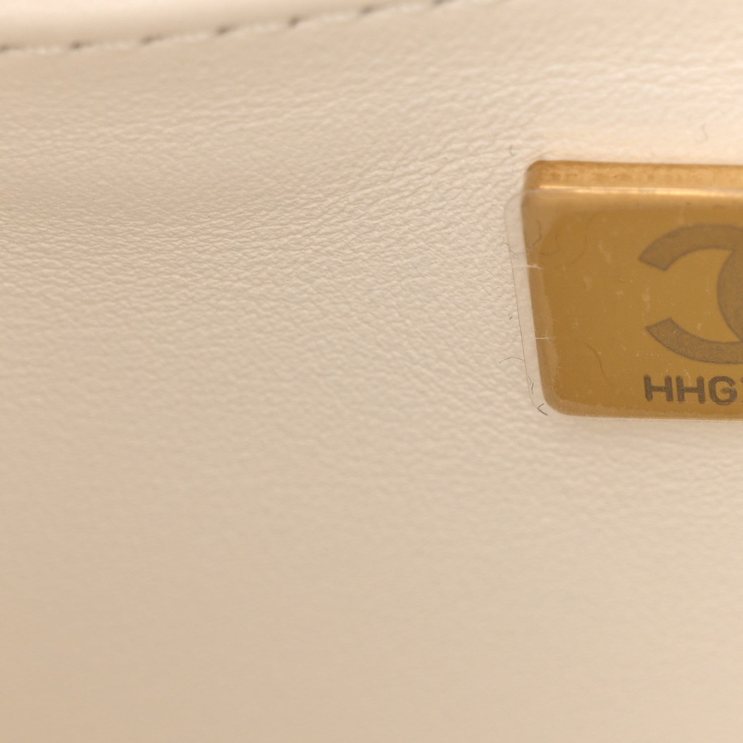 Chanel Calfskin Quilted CC Hobo Handbag White 6 of 9
