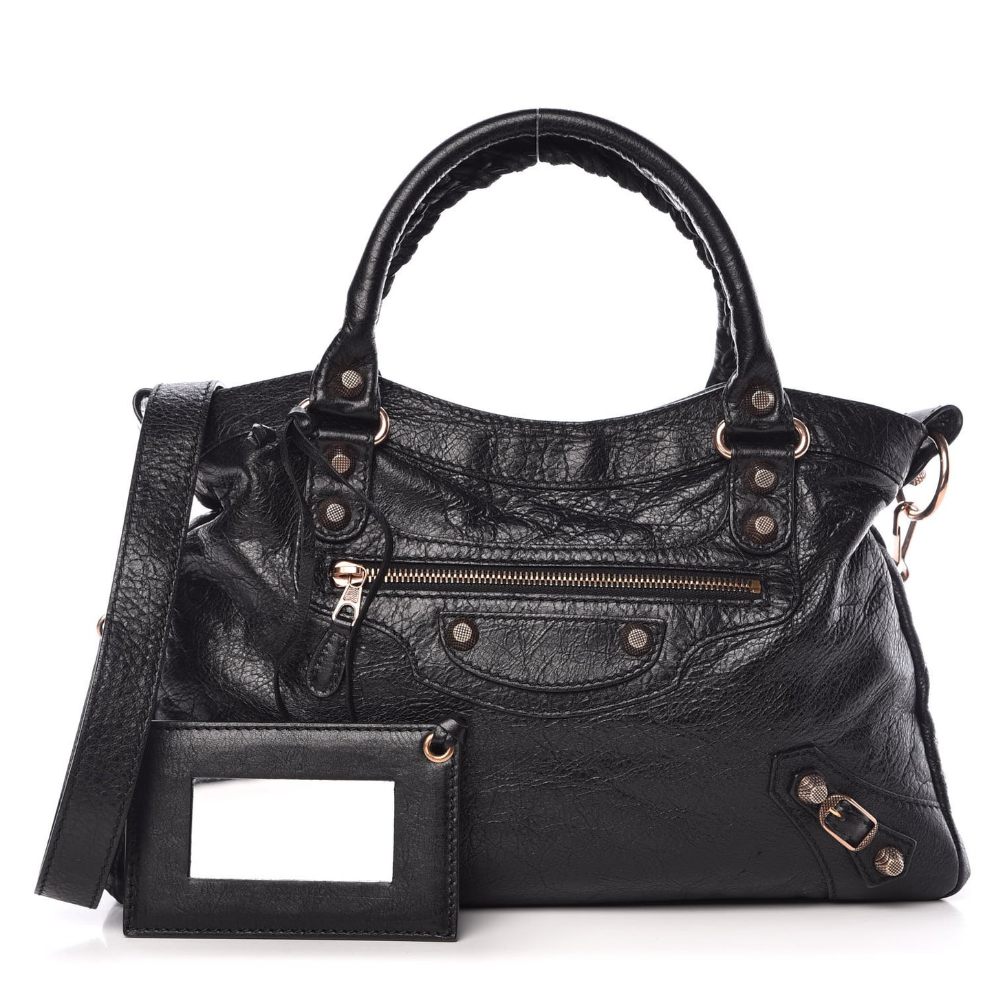 Agneau Giant 12 Rose Gold Hardware Town Black