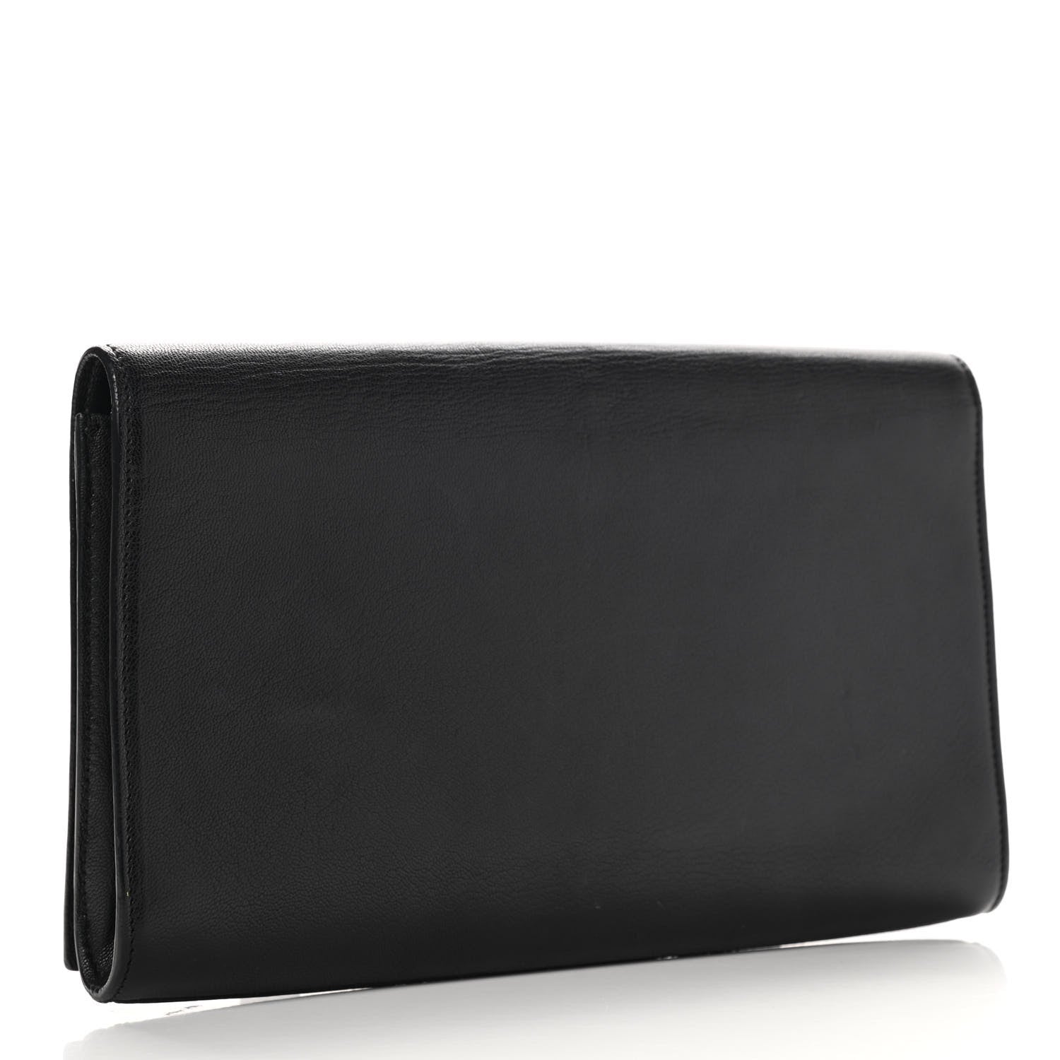 Saint Laurent Calfskin Monogram Large Belle De Jour Clutch Black 2 of 12
