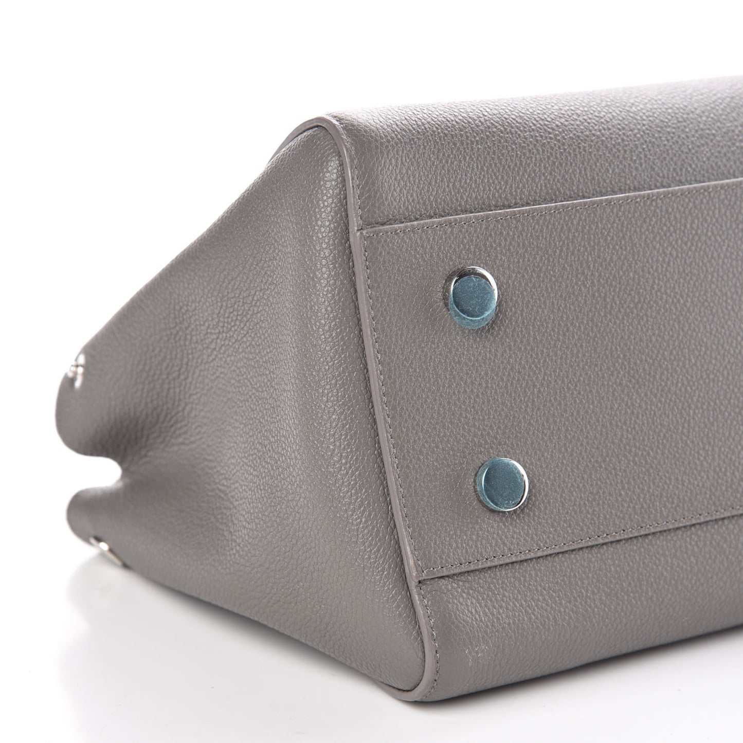Grained Calfskin Small Cabas Rive Gauche Fog