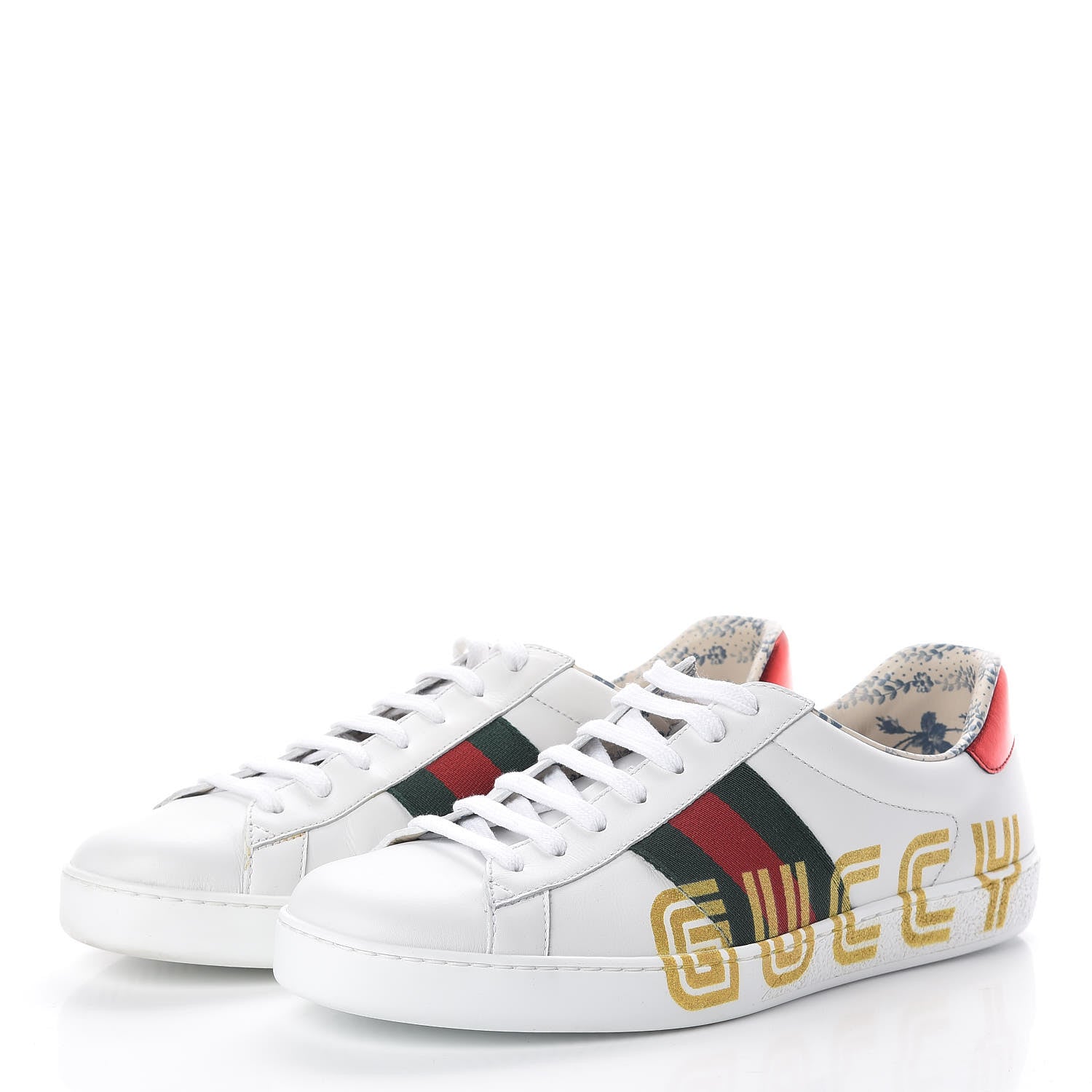 Gucci X SEGA Calfskin Web Guccy Mens Ace Sneakers 8.5 White 3 of 8