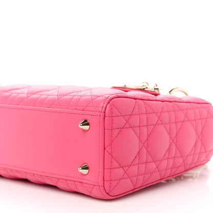 Christian Dior Lambskin Cannage Small My ABCDior Lady Dior Fraise 10 of 10