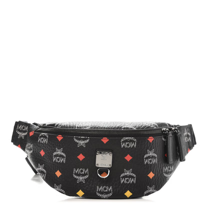 MCM Skyoptic Visetos Small Fursten Belt Bag Diamond Black 1 of 9