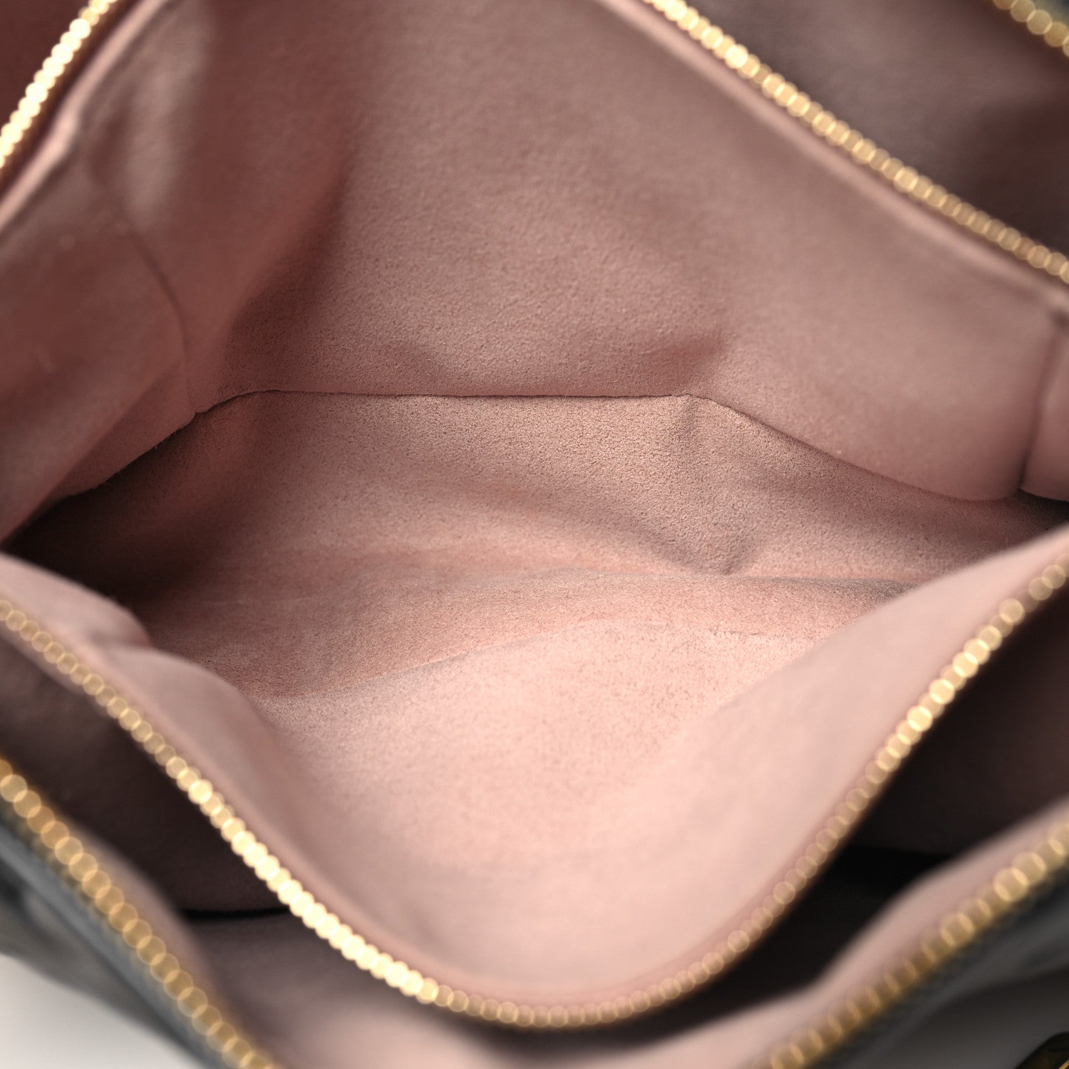 Louis Vuitton Lambskin Embossed Monogram Coussin PM Black 6 of 10
