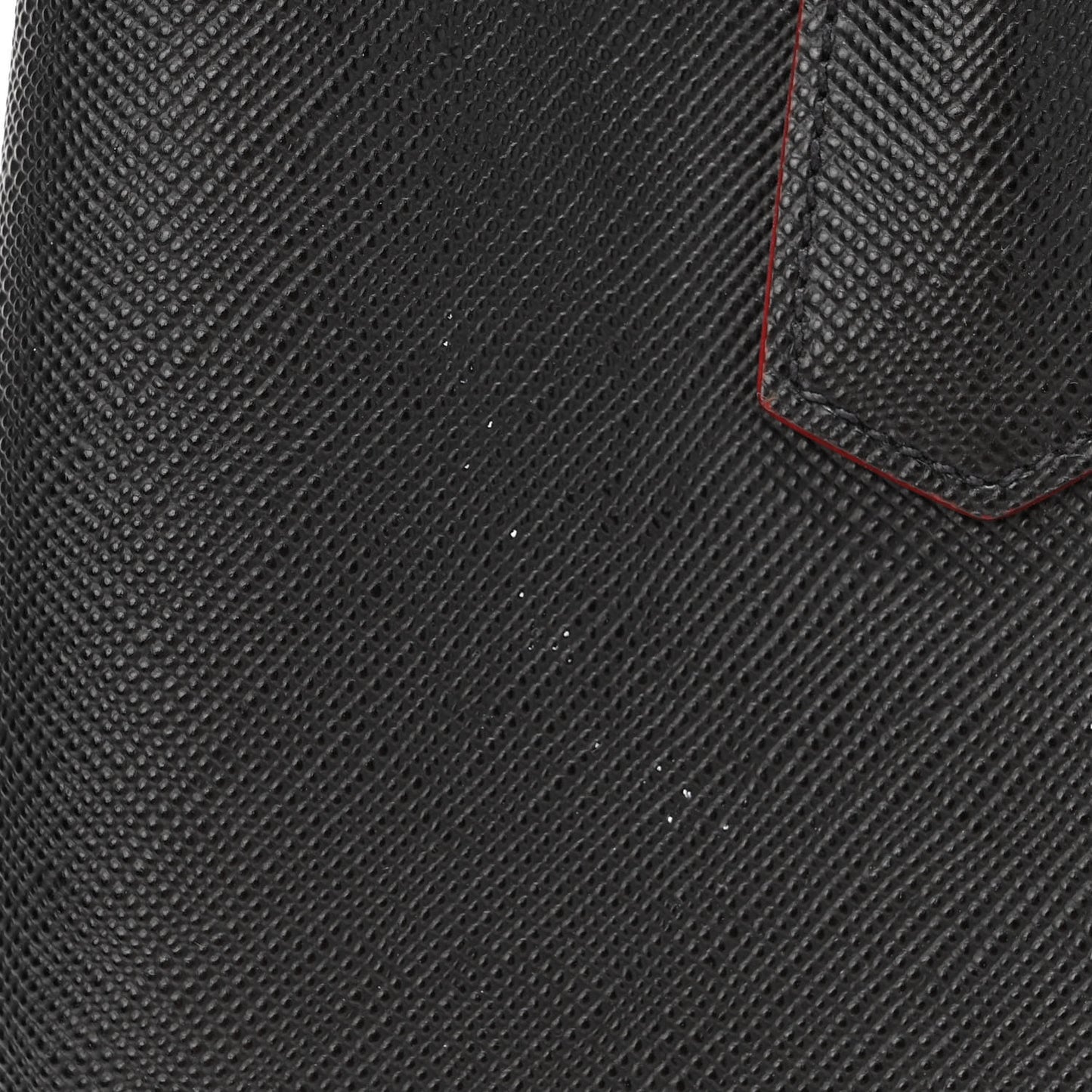 Saffiano Cuir Medium Double Bag Black Fuoco