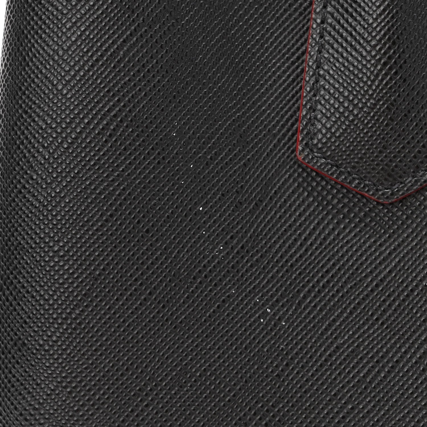 Prada Saffiano Cuir Medium Double Bag Black Fuoco 11 of 11