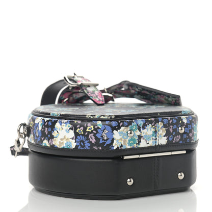 Louis Vuitton Calfskin Floral Print Petite Boite Chapeau Black 5 of 13