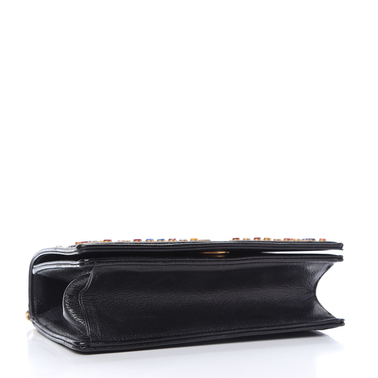 Christian Dior Calfskin Studded Small Diorama Flap Bag Black Multicolor 4 of 13