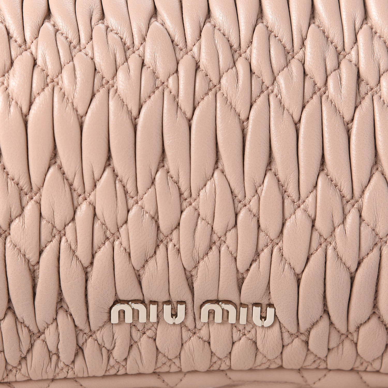 Miu Miu Nappa Matelasse Crystal Flap Clutch Cammeo 11 of 11