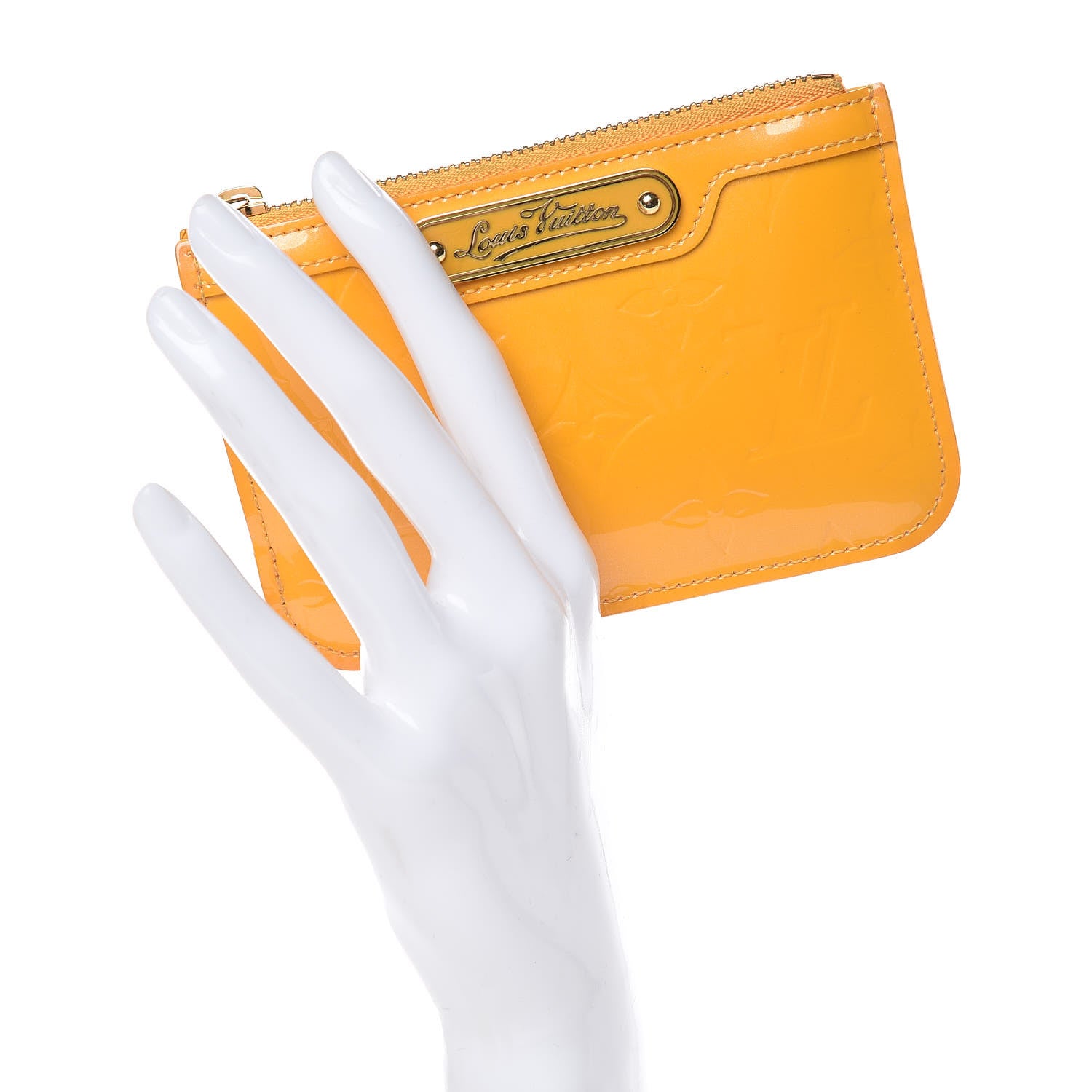 Louis Vuitton Vernis Key Pouch Jaune Passion 2 of 11