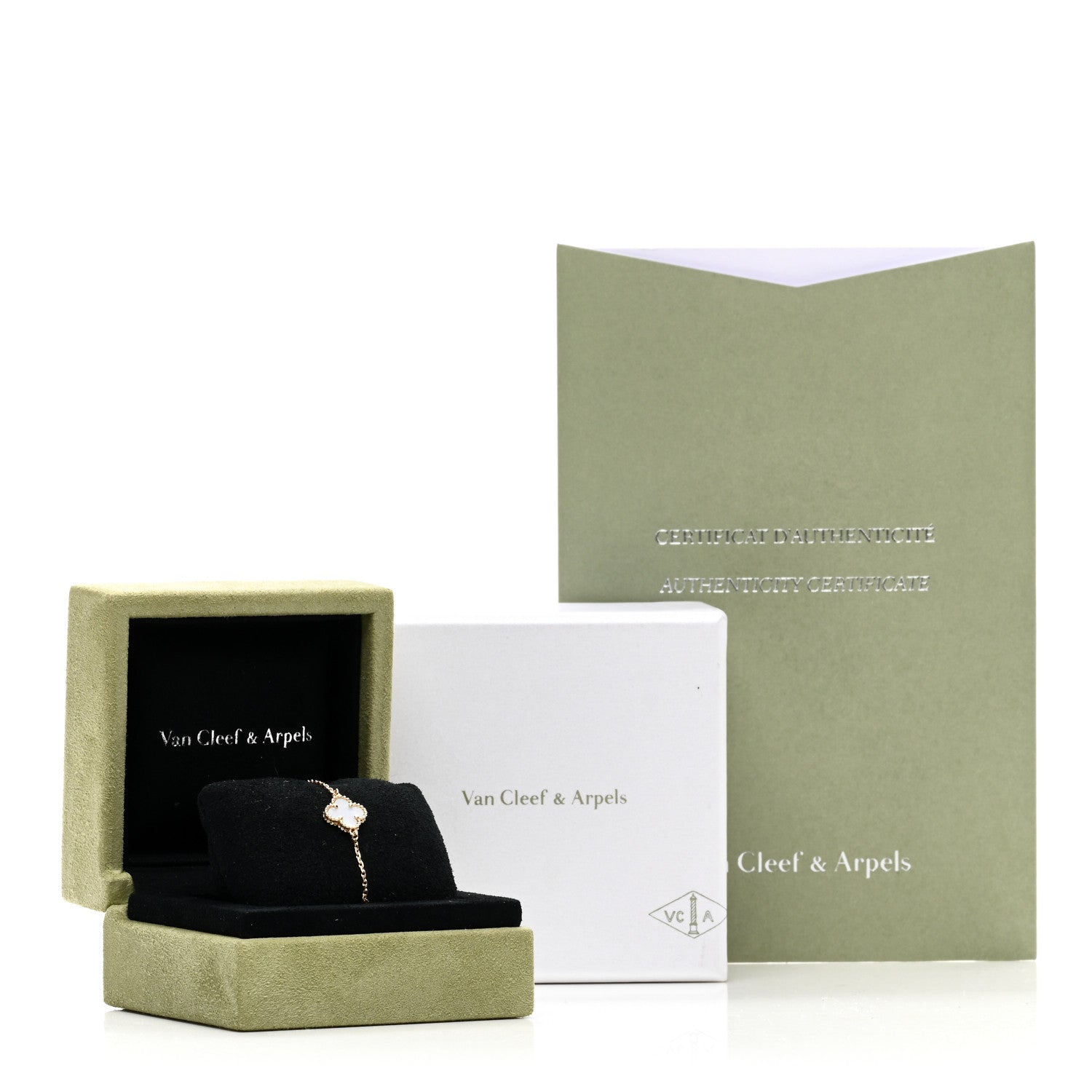 Van Cleef & Arpels 18K Yellow Gold Mother of Pearl Sweet Alhambra Bracelet 5 of 5