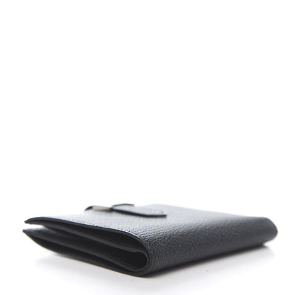 Hermes Chevre Mysore Bearn Compact Wallet Black 4 of 8