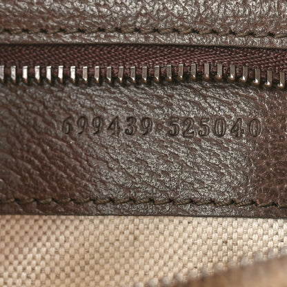 Gucci GG Supreme Monogram Textured Dollar Calfskin Web Ophidia Wristlet Shoulder Bag Beige Ebony New Acero 7 of 11