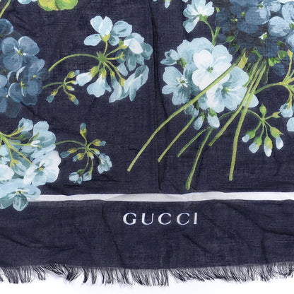 Gucci Modal Silk New Bloomy Shawl Midnight Blue Sky Blue 2 of 4
