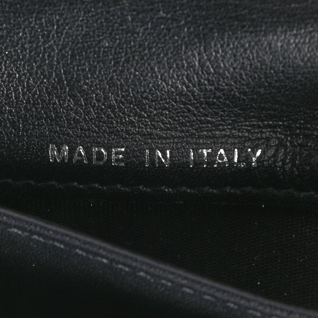 Lambskin Diamond Stitched Flap Wallet Black