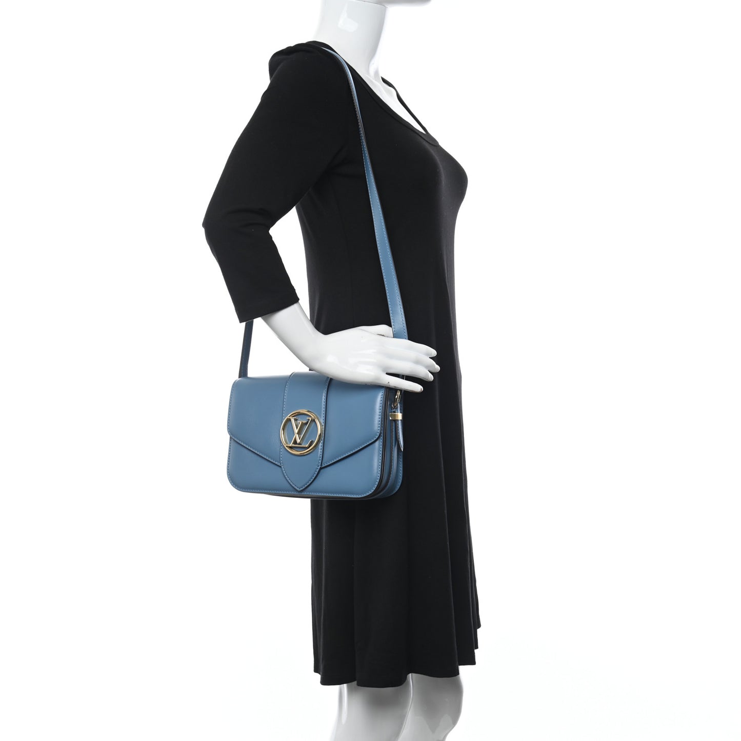 Smooth Calfskin LV Pont 9 Blue Orage