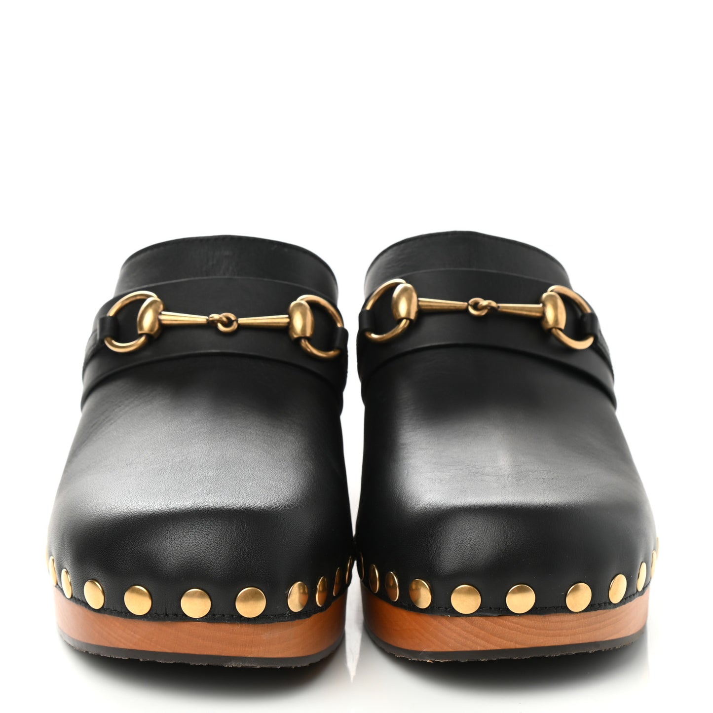 Calfskin Horsebit Clogs 40 Black