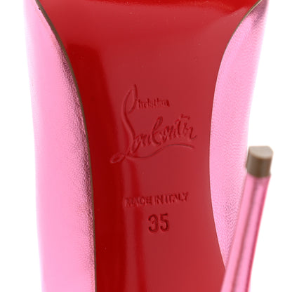 Christian Louboutin Metallic Patent Hot Chick 100 Pumps 35 Pink 6 of 8