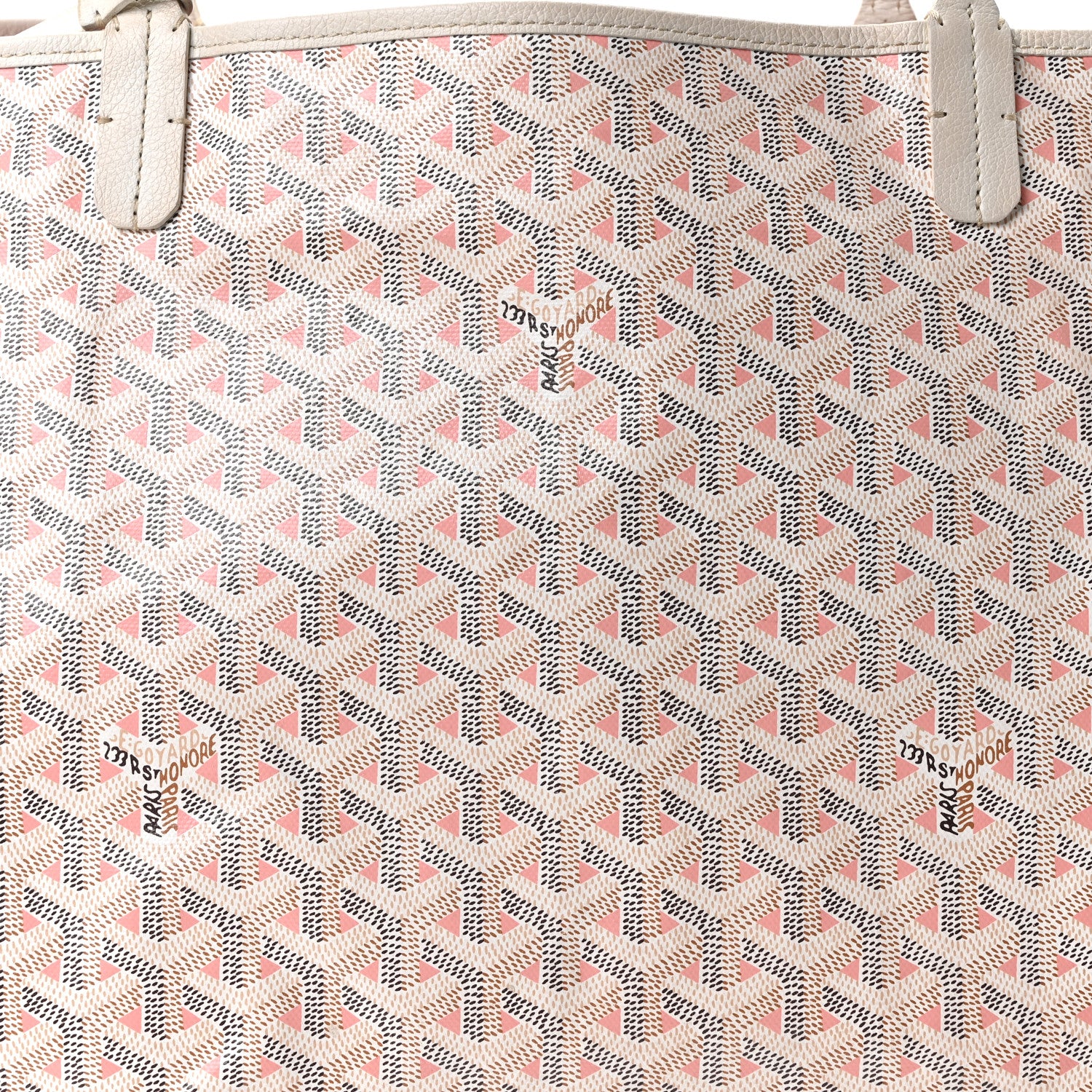 Goyard Goyardine Saint Louis Claire Voie GM White Pink 8 of 10