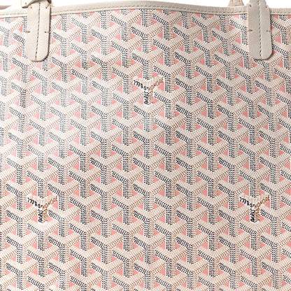 Goyard Goyardine Saint Louis Claire Voie GM White Pink 8 of 10