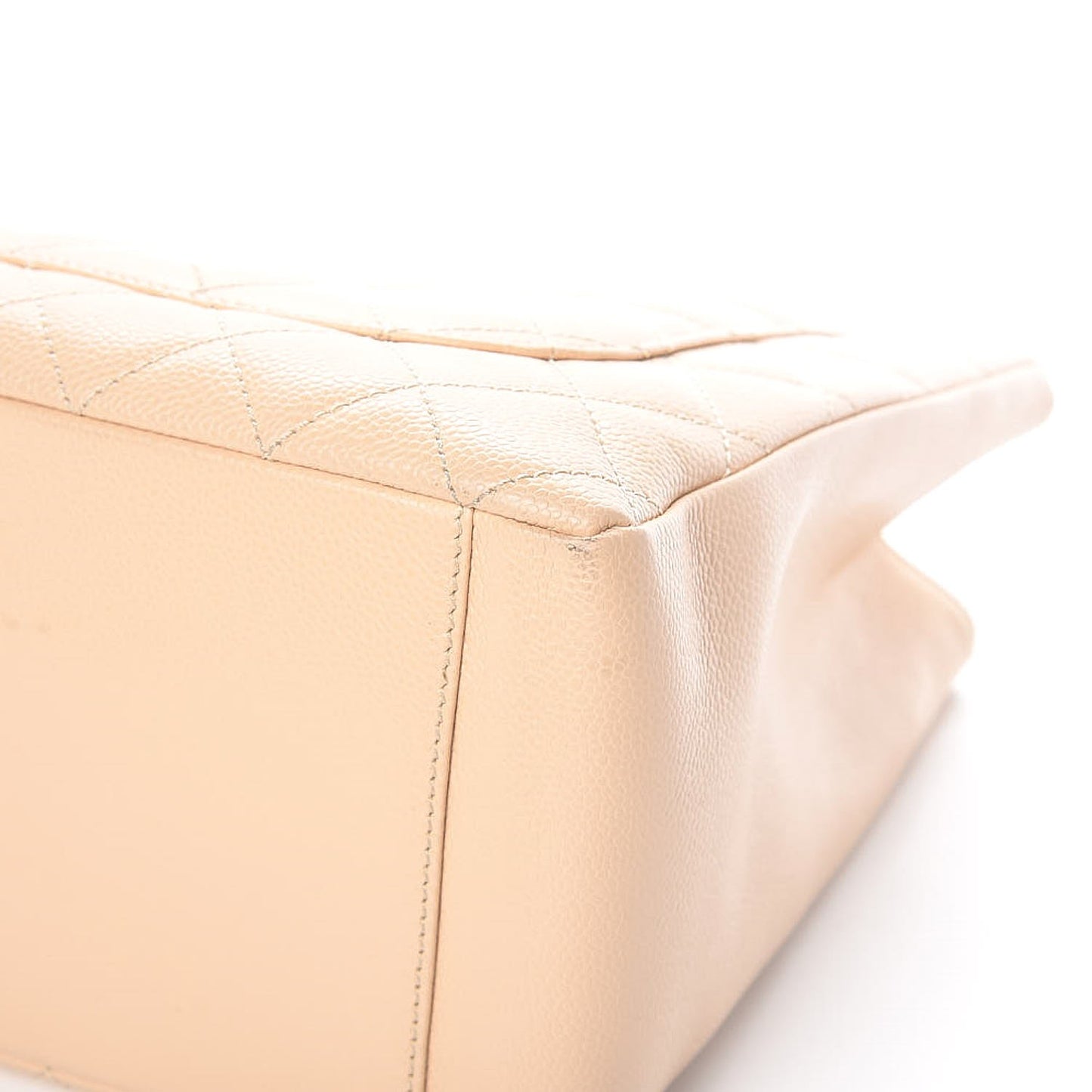 Caviar Quilted Grand Shopping Tote GST Beige Clair